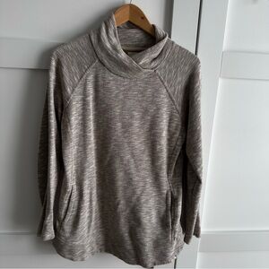 Prana Heathered Gray Women's Cowl Neck Sweater